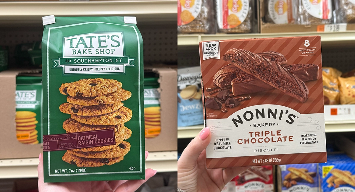 Tate's Bake Shop Cookies and Nonni's Bakery Biscotti
